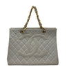 シャネル CHANEL ココマーク チェーントートバッグ 4番台 ホワイト ゴールド金具 ラムスキン レディース トートバッグ