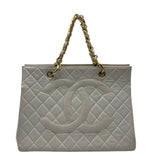 シャネル CHANEL ココマーク チェーントートバッグ 4番台 ホワイト ゴールド金具 ラムスキン レディース トートバッグ