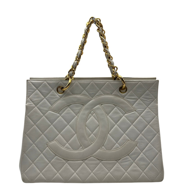 シャネル CHANEL ココマーク チェーントートバッグ 4番台 ホワイト