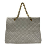 シャネル CHANEL ココマーク チェーントートバッグ 4番台 ホワイト ゴールド金具 ラムスキン レディース トートバッグ