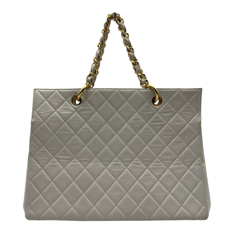 シャネル CHANEL ココマーク チェーントートバッグ 4番台 ホワイト