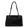 シャネル CHANEL マトラッセ チェーントートバッグ A67294 18番台 ブラック シルバー金具 キャビアスキン レディース トートバッグ