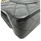 シャネル CHANEL マトラッセ25 A01112 21番台 ブラック ゴールド金具 キャビアスキン レディース ショルダーバッグ