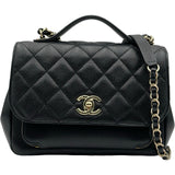 シャネル CHANEL ビジネスアフィニティ ショルダーバッグ A93607 ブラック ゴールド金具 キャビアスキン レディース