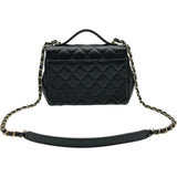 シャネル CHANEL ビジネスアフィニティ ショルダーバッグ A93607 ブラック ゴールド金具 キャビアスキン レディース