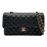 シャネル CHANEL マトラッセ25 A01112 27番台 ブラック ゴールド金具 キャビアスキン レディース ショルダーバッグ