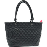 シャネル CHANEL カンボンライントート ラージ A25169 9番台 ブラック カーフ レディース ショルダーバッグ