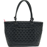 シャネル CHANEL カンボンライントート ラージ A25169 9番台 ブラック カーフ レディース ショルダーバッグ
