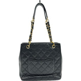 シャネル CHANEL PSTチェーントートバッグ A20994 10番台 ブラック ゴールド金具 キャビアスキン レディース ハンドバッグ
