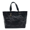 シャネル CHANEL パリビアリッツトートMM A34209 ブラック シルバー金具 コーティングキャンバス レディース トートバッグ