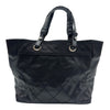 シャネル CHANEL パリビアリッツトートMM A34209 ブラック シルバー金具 コーティングキャンバス レディース トートバッグ