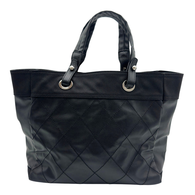 シャネル CHANEL パリビアリッツトートMM A34209 ブラック シルバー