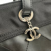 シャネル CHANEL パリビアリッツトートMM A34209 ブラック シルバー金具 コーティングキャンバス レディース トートバッグ