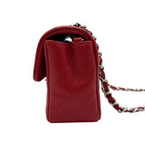 シャネル CHANEL ミニマトラッセ20 A69900 30番台 レッド シルバー金具 ラムスキン レディース ショルダーバッグ