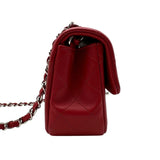 シャネル CHANEL ミニマトラッセ20 A69900 30番台 レッド シルバー金具 ラムスキン レディース ショルダーバッグ