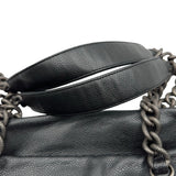 シャネル CHANEL ココマーク トートバッグ 13番台 ブラック シルバー金具 キャビアスキン レディース