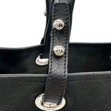 シャネル CHANEL パリビアリッツトートGM A34210 13番台 ブラック シルバー金具 コーティングキャンバス レディース トートバッグ