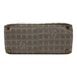 シャネル CHANEL ニュートラベルライントートMM A15991 8番台 ベージュ ナイロンジャガード/レザー レディース トートバッグ