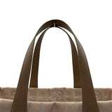 シャネル CHANEL ニュートラベルライントートMM A15991 8番台 ベージュ ナイロンジャガード/レザー レディース トートバッグ