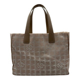 シャネル CHANEL ニュートラベルライントートMM A15991 8番台 ベージュ ナイロンジャガード/レザー レディース トートバッグ
