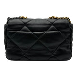 シャネル CHANEL CHANEL19 バッグ AS1160 ブラック ゴールド/シルバー金具 シャイニーラムスキン レディース ショルダーバッグ