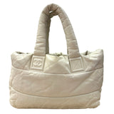 シャネル CHANEL コココクーン トートMM A48611 13番台 アイボリー ラムスキン レディース トートバッグ