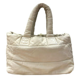 シャネル CHANEL コココクーン トートMM A48611 13番台 アイボリー ラムスキン レディース トートバッグ