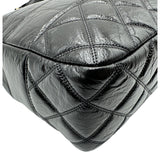 シャネル CHANEL ココマーク チェーントートバッグ AS1875 30番台 ブラック ゴールド/シルバー金具 シャイニーエイジドカーフ レディース トートバッグ
