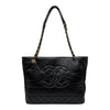 シャネル CHANEL ココマーク チェーントートバッグ AS1875 30番台 ブラック ゴールド/シルバー金具 シャイニーエイジドカーフ レディース トートバッグ