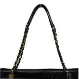 シャネル CHANEL ココマーク チェーントートバッグ AS1875 30番台 ブラック ゴールド/シルバー金具 シャイニーエイジドカーフ レディース トートバッグ