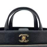 シャネル CHANEL ビジネスアフィニティ スモールショッパー A93750 ブラック ゴールド金具 キャビアスキン レディース ショルダーバッグ