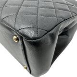 シャネル CHANEL ビジネスアフィニティ スモールショッパー A93750 ブラック ゴールド金具 キャビアスキン レディース ショルダーバッグ