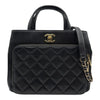シャネル CHANEL ビジネスアフィニティ スモールショッパー A93750 ブラック ゴールド金具 キャビアスキン レディース ショルダーバッグ