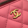 シャネル CHANEL スモール バニティバッグ AP1447 32番台 ピンク ゴールド金具 ラムスキン レディース ショルダーバッグ