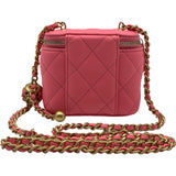 シャネル CHANEL スモール バニティバッグ AP1447 32番台 ピンク ゴールド金具 ラムスキン レディース ショルダーバッグ