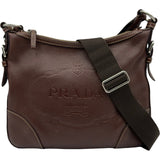 プラダ PRADA レザー ショルダーバッグ ブラウン レディース クロスボディ