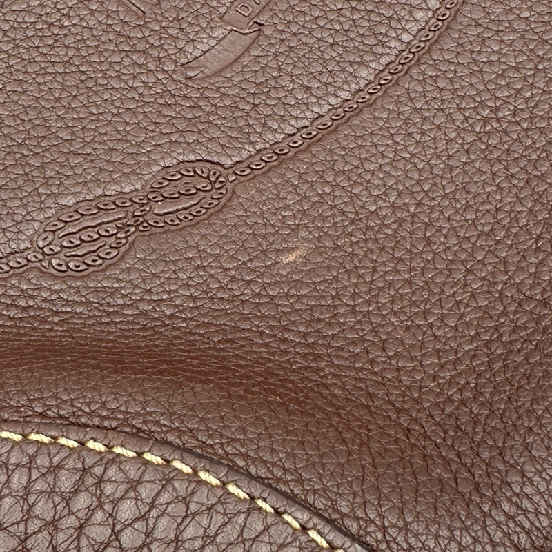 プラダ PRADA レザー ショルダーバッグ ブラウン レディース クロス