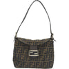 フェンディ FENDI マンマ ハンドバッグ ブラウン ナイロン キャンバス レディース