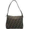 フェンディ FENDI マンマ ハンドバッグ ブラウン ナイロン キャンバス レディース