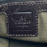 フェンディ FENDI マンマ ハンドバッグ ブラウン ナイロン キャンバス レディース