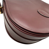 カルティエ Cartier マストライン ショルダーバッグ ボルドー ゴールド金具 レザー レディース ショルダーバッグ