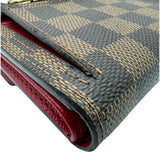 ルイ・ヴィトン LOUIS VUITTON ポルトフォイユ・コアラ N60005 ブラウン ダミエ/レザー レディース 三つ折り財布