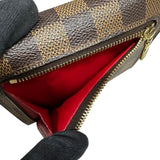 ルイ・ヴィトン LOUIS VUITTON ポルトフォイユ・コアラ N60005 ブラウン ダミエ/レザー レディース 三つ折り財布