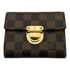 ルイ・ヴィトン LOUIS VUITTON ポルトフォイユ・コアラ N60005 ブラウン ダミエ/レザー レディース 三つ折り財布