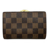 ルイ・ヴィトン LOUIS VUITTON ポルトフォイユ・ヴィエノワ N61674 ブラウン ダミエ/レザー レディース 二つ折り財布