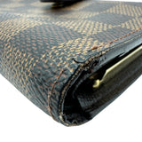 ルイ・ヴィトン LOUIS VUITTON ポルトフォイユ・ヴィエノワ N61674 ブラウン ダミエ/レザー レディース 二つ折り財布