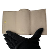 ルイ・ヴィトン LOUIS VUITTON ポルトフォイユ・ロックミニ M69340 グレージュ カーフスキン レディース 三つ折り財布