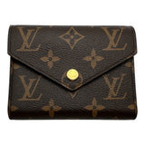 ルイ・ヴィトン LOUIS VUITTON ポルトフォイユ・ヴィクトリーヌ M62472 ブラウン モノグラム/レザー レディース 三つ折り財布