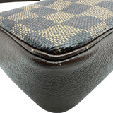 ルイ・ヴィトン LOUIS VUITTON トゥルース・メイクアップポーチ N51982 ブラウン ダミエ/レザー レディース ハンドバッグ