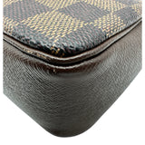 ルイ・ヴィトン LOUIS VUITTON トゥルース・メイクアップポーチ N51982 ブラウン ダミエ/レザー レディース ハンドバッグ